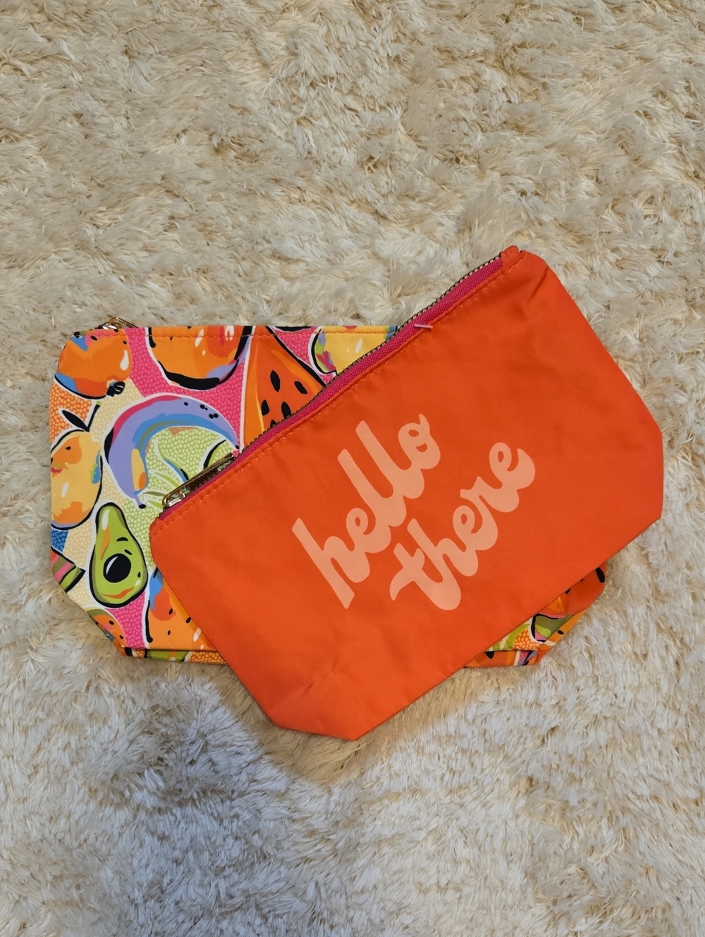 Tabitha Brown Zip Pouch Set - "hello there" Fruit